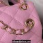 Chanel Grained Calfskin Backpack Bag AS3860 Pink 2023