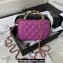Chanel Clutch with Chain Bag in Lambskin and Imitation Pearls AP3515 Purple 2023