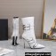 Versace Heel 10cm Pin-Point buckled leather Ankle Boots White 2023
