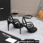 Saint Laurent Heel 10.5cm jerry sandals in crepe satin and rhinestones 742235 Black 2023