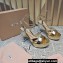 Miu Miu Heel 12.5cm platform 2.5cm Crisscross sandals Gold with crystals 2023