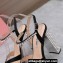 Miu Miu Heel 12.5cm platform 2.5cm Crisscross sandals Satin Black with crystals 2023