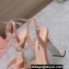 Miu Miu Heel 12.5cm platform 2.5cm Crisscross sandals Satin Nude Pink with crystals 2023