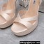 Miu Miu Heel 12.5cm platform 2.5cm Crisscross sandals Satin Beige with crystals 2023