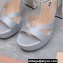 Miu Miu Heel 12.5cm platform 2.5cm Crisscross sandals Satin Light Gray with crystals 2023