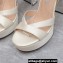 Miu Miu Heel 12.5cm platform 2.5cm Crisscross sandals Satin Creamy with crystals 2023