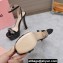Miu Miu Heel 14cm Patent leather platform 4cm sandals Black with Chain 2023