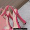 Miu Miu Heel 14cm Patent leather platform 4cm sandals Pink with Chain 2023