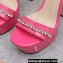 Miu Miu Heel 14cm Patent leather platform 4cm sandals Pink with crystals 2023