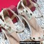 Valentino Heel 10cm Rockstud Leather Chunky-heel Sandals White