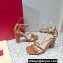 Valentino Heel 10cm Rockstud Leather Chunky-heel Sandals Brown