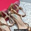 Valentino Heel 10cm Rockstud Leather Chunky-heel Sandals Brown