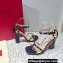 Valentino Heel 10cm Rockstud Leather Chunky-heel Sandals Black