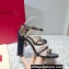 Valentino Heel 10cm Rockstud Leather Chunky-heel Sandals Black