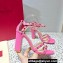 Valentino Heel 10cm Rockstud Leather Chunky-heel Sandals Pink