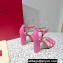 Valentino Heel 10cm Rockstud Leather Chunky-heel Sandals Pink