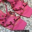 Valentino Heel 6cm Rockstud sandals with straps in calfskin leather Pink