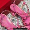 Valentino Heel 6cm Rockstud sandals with straps in calfskin leather Pink
