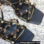 Valentino Heel 6cm Rockstud sandals with straps in calfskin leather Black