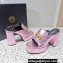 Versace Heel 11cm Medusa '95 Platform 4cm Mules Metallic Pink, 2023