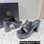 Versace Heel 11cm Medusa '95 Platform 4cm Mules Black 2023