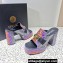 Versace Heel 11cm Medusa '95 Platform 4cm Mules Snake Print 2023