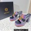 Versace Heel 11cm Medusa '95 Platform 4cm Mules Snake Print 2023