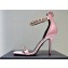 Versace Heel 10cm Crystal Satin Sandals Pink 2023