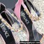 Versace Heel 10cm Crystal Satin Sandals Pink 2023