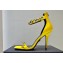 Versace Heel 10cm Crystal Satin Sandals Yellow 2023