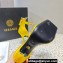 Versace Heel 10cm Crystal Satin Sandals Yellow 2023
