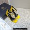 Versace Heel 10cm Crystal Satin Sandals Yellow 2023