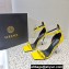 Versace Heel 10cm Pin-Point Sandals Yellow 2023