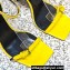 Versace Heel 10cm Pin-Point Sandals Yellow 2023