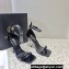 Versace Heel 10cm Pin-Point Sandals Black 2023