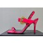 Versace Heel 10cm Studded Emily Slingback Sandals Fuchsia 2023