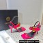 Versace Heel 10cm Studded Emily Slingback Sandals Fuchsia 2023