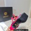 Versace Heel 10cm Studded Emily Slingback Sandals Fuchsia 2023