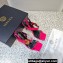 Versace Heel 10cm Studded Emily Slingback Sandals Fuchsia 2023