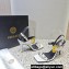 Versace Heel 10cm Studded Emily Slingback Sandals White 2023
