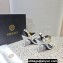 Versace Heel 10cm Studded Emily Slingback Sandals White 2023