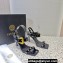 Versace Heel 10cm Studded Emily Slingback Sandals Black 2023