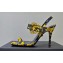 Versace Heel 10cm Studded Emily Slingback Sandals Print Black/Yellow 2023