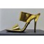 Versace High Heel 10cm Mules Metallic Gold 2023