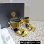 Versace High Heel 10cm Mules Metallic Gold 2023