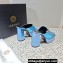 Versace Heel 11cm Platform 4cm Medusa '95 Mules Metallic Blue 2023