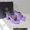 Versace Heel 11cm Platform 4cm Medusa '95 Mules Metallic Purple 2023