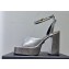 Versace Heel 11cm Aevitas Single Platform 4cm Sandals Leather Metallic Silver 2023