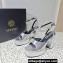 Versace Heel 11cm Aevitas Single Platform 4cm Sandals Leather Metallic Silver 2023
