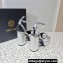 Versace Heel 11cm Aevitas Single Platform 4cm Sandals Leather Metallic Silver 2023